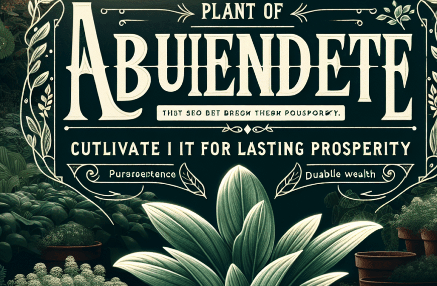 Planta de Abundancia: Cultívala en Octubre para Lograr Prosperidad Duradera