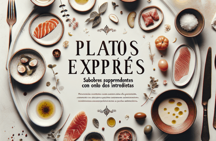 Platos Exprés: Sabores Sorprendentes con Solo Dos Ingredientes