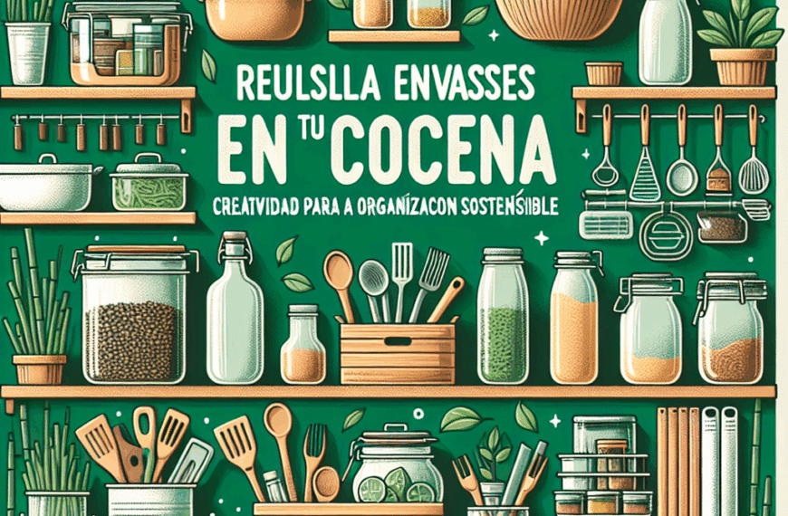 Reutiliza Envases en tu Cocina: Creatividad para una Organización Sostenible