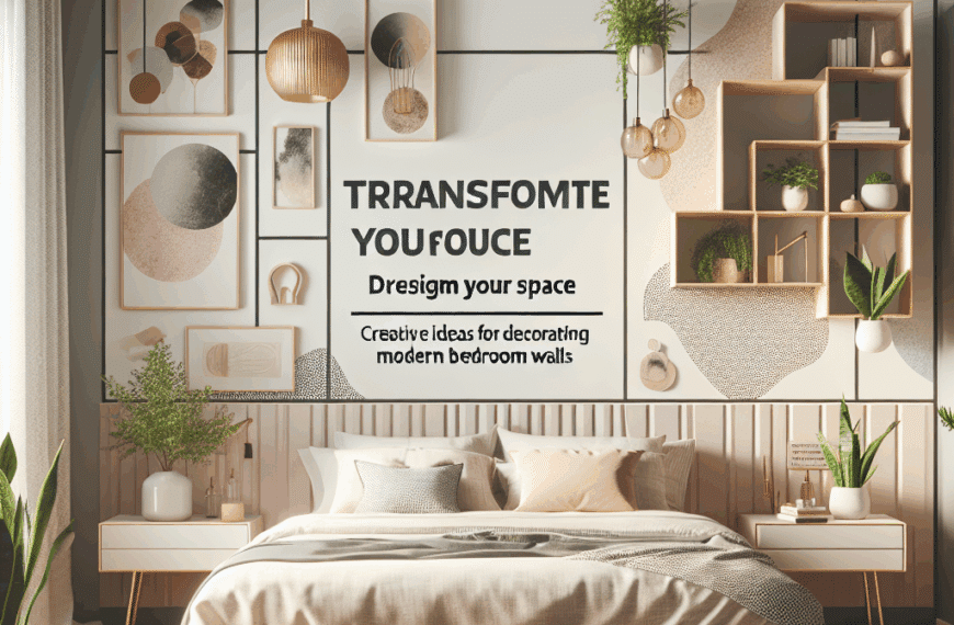 Transforma Tu Espacio: Ideas Creativas para Decorar Paredes de Habitaciones Modernas