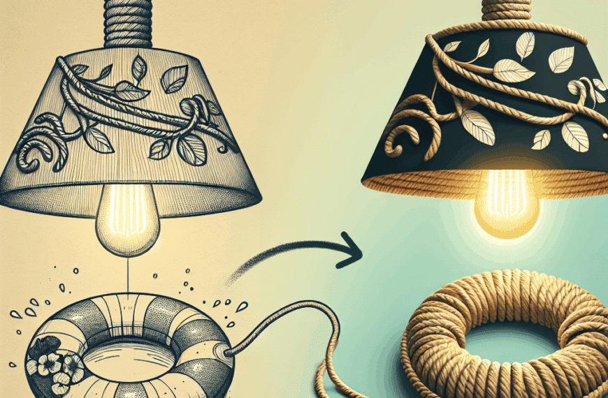 Transforma Tu Flotador de Piscina en Una Elegante Lámpara Colgante con Detalles de Cuerda Natural