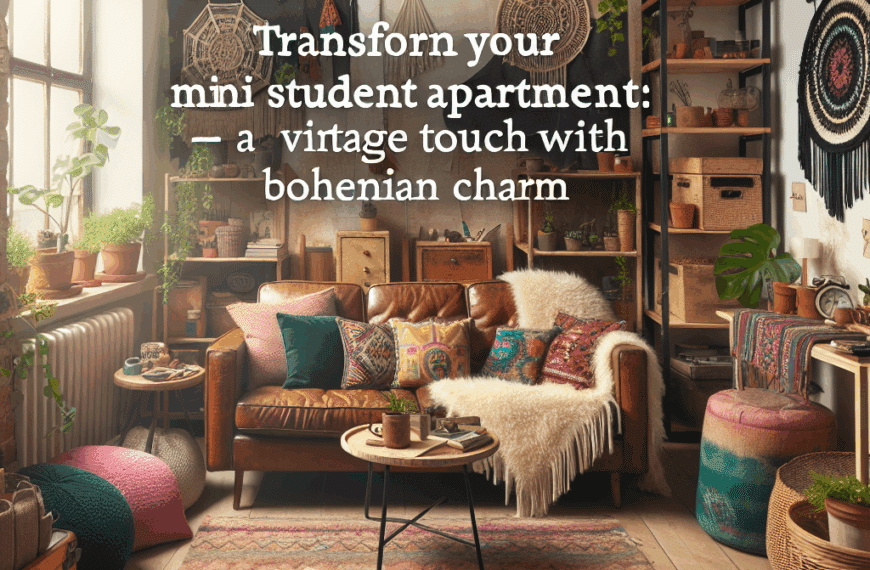 Transforma Tu Mini Apartamento Estudiantil: Un Toque Vintage con Encanto Bohemio
