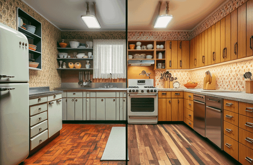 Renovación Espectacular: Cocina Retro de los 60 Modernizada sin Obras