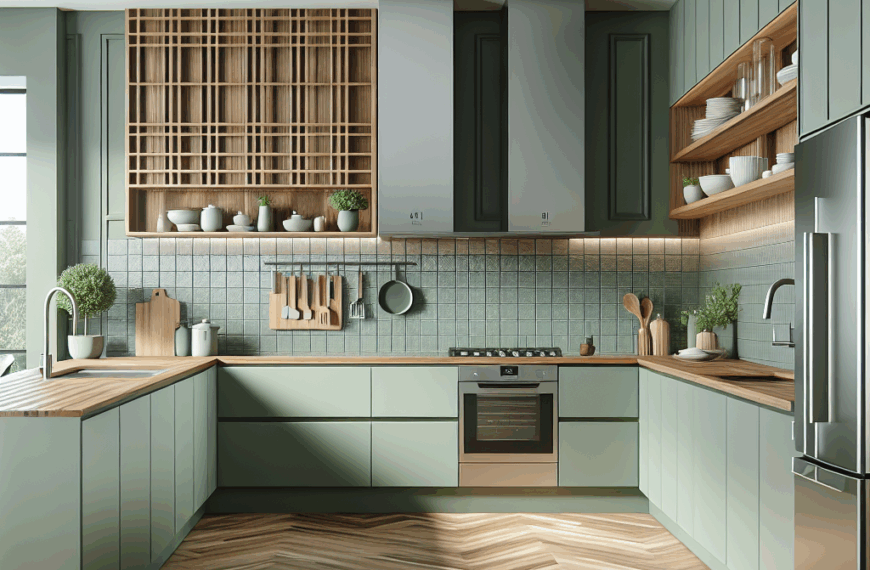 Verde Salvia y Madera: La Combinación Perfecta para Cocinas Modernas