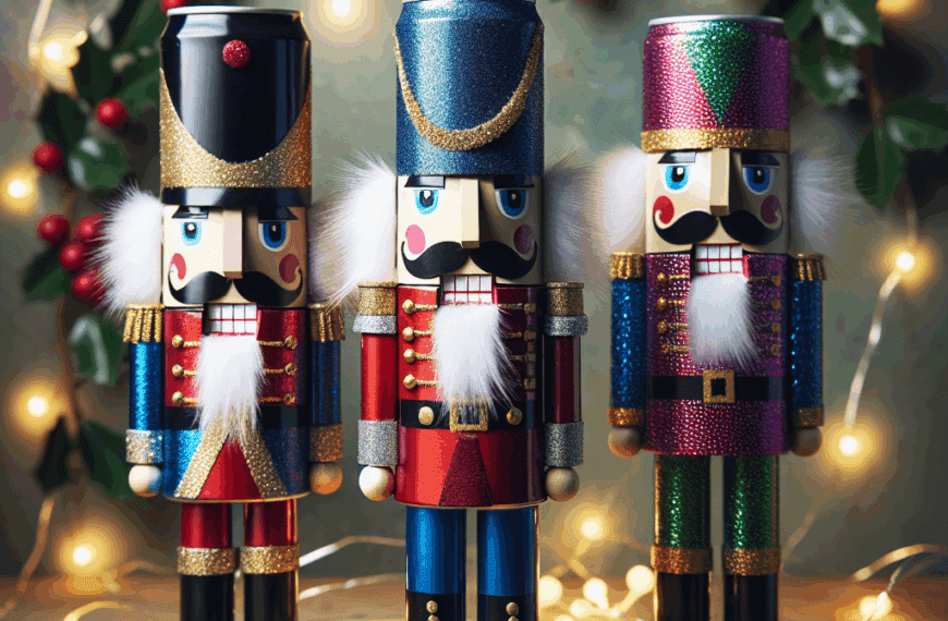 Convierte Latas de Refresco en Alegres Cascanueces Navideños