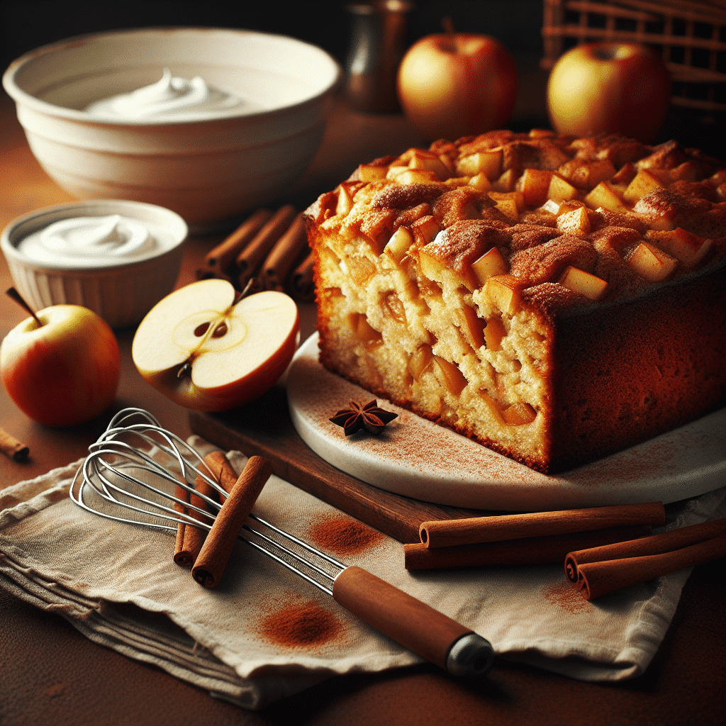 Delicioso Bizcocho de Manzana: Receta Ideal con Yogur Griego y Toque de Canela