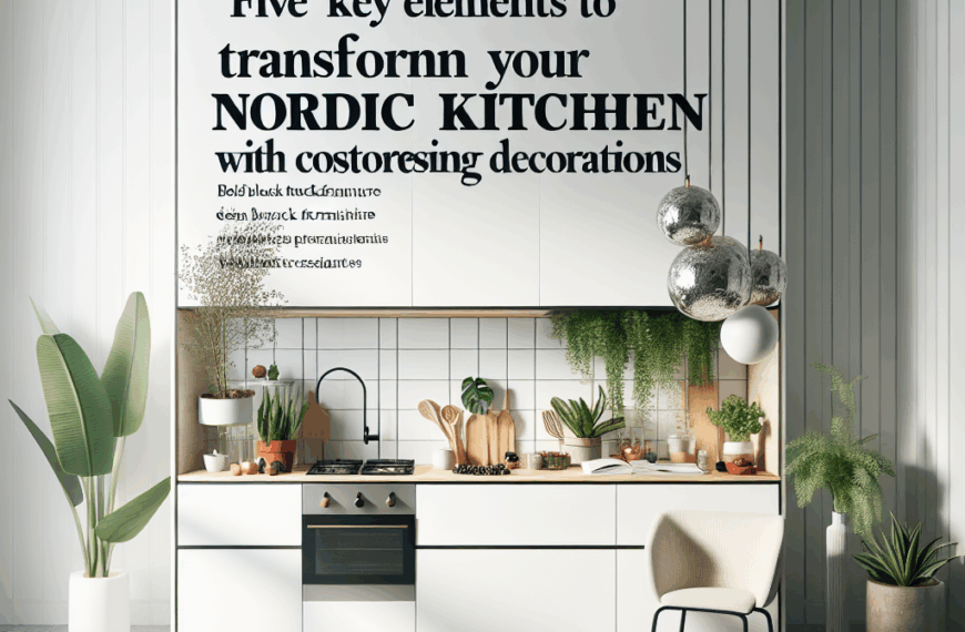 Cinco Claves para Transformar tu Cocina Nórdica con Decoración Contrastante