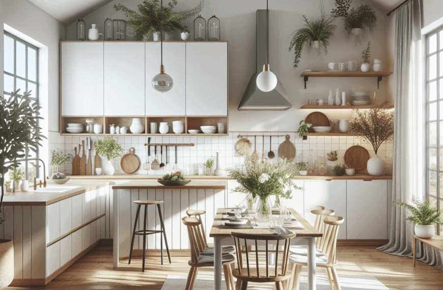 Comedor y Cocina: Fusión Escandinava en el Corazón del Hogar