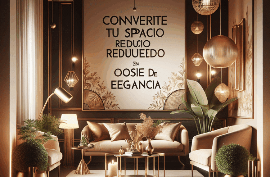Convierte Tu Espacio Reducido en un Oasis de Elegancia