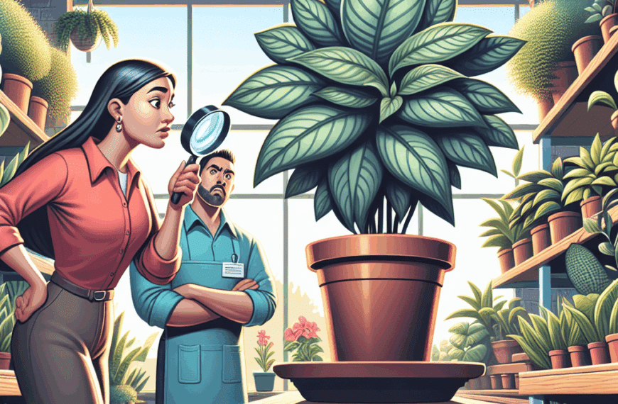 Cuidado con las Apariencias: Evaluando Plantas Grandes en Macetas Pequeñas al Comprar en Viveros