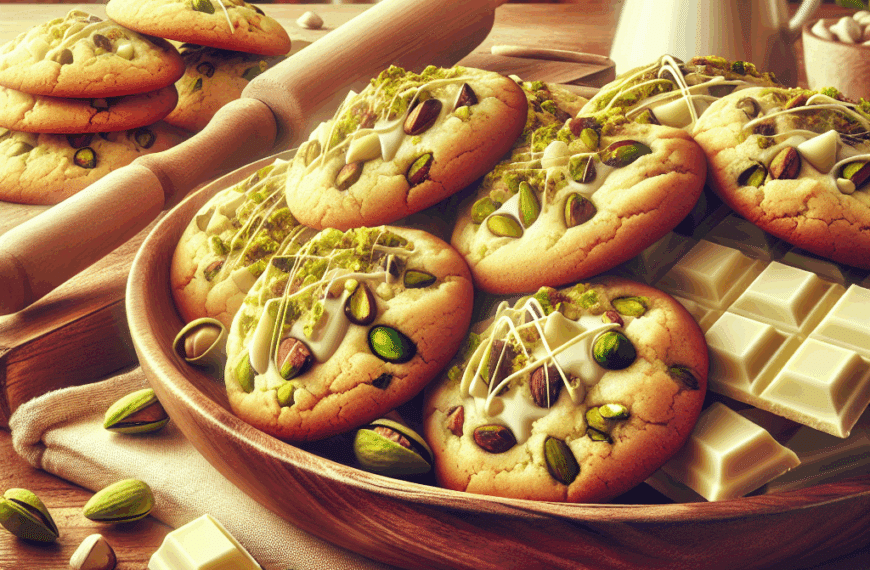 Cookies Irresistibles de Pistacho y Chocolate Blanco en 30 Minutos