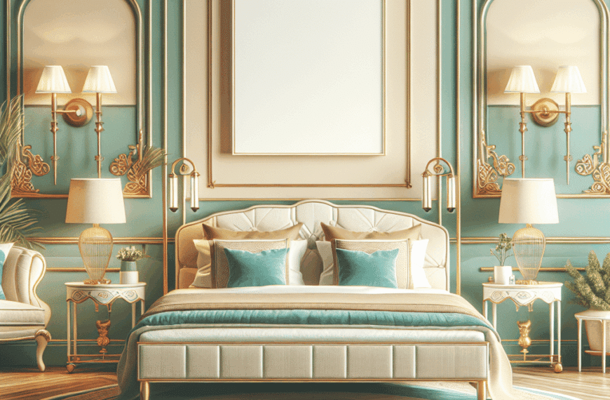 El Dormitorio Soñado de Paula Echevarría y Miguel Torres: Elegancia Retro en Turquesa y Dorado