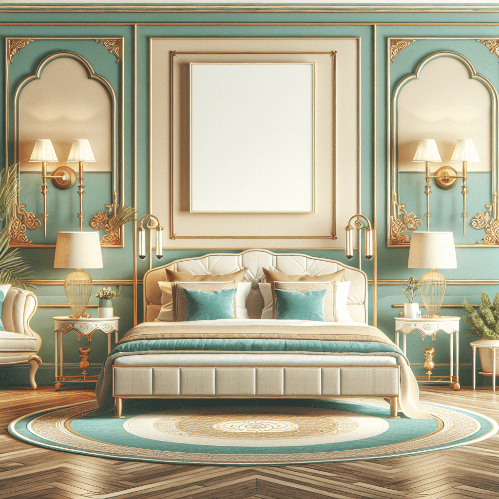 El Dormitorio Soñado de Paula Echevarría y Miguel Torres: Elegancia Retro en Turquesa y Dorado