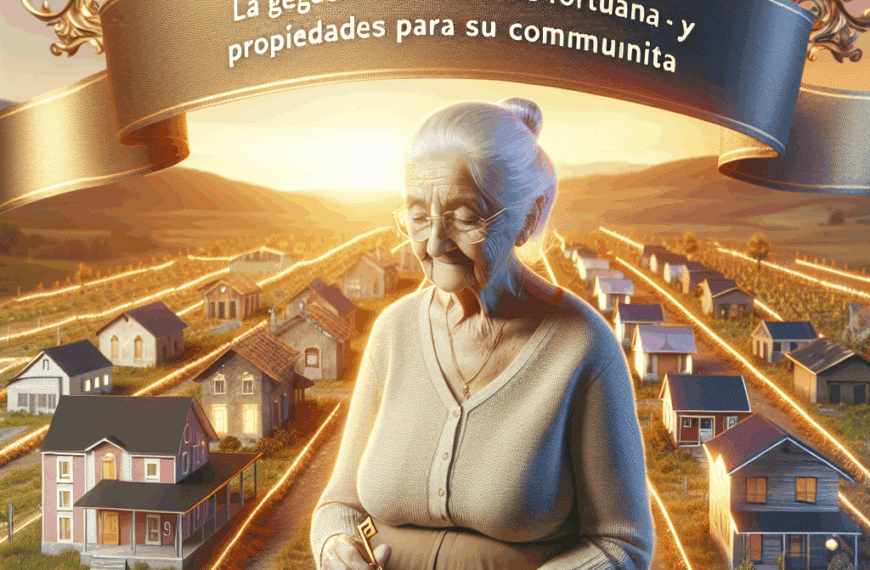 La Generosidad de una Anciana: Legado de Fortuna y Propiedades para su Comunidad