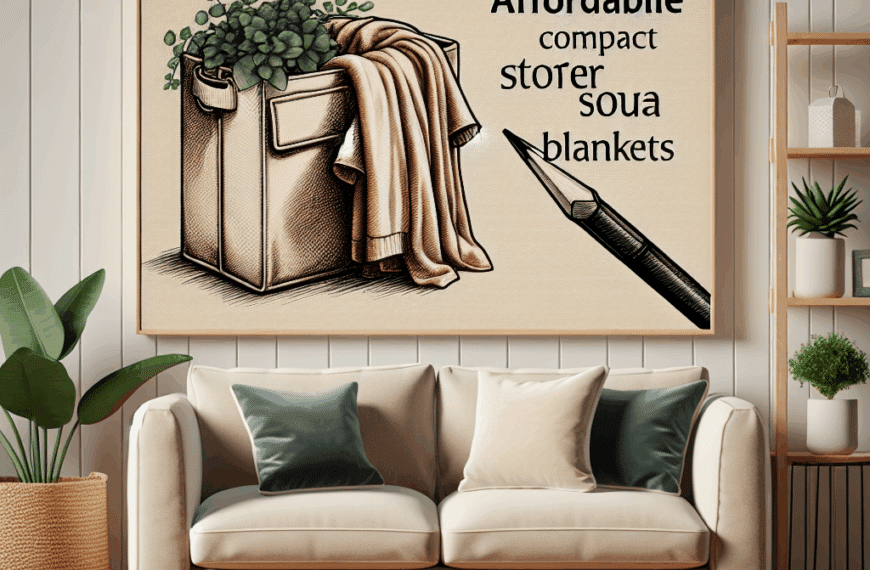 Organizador Asequible y Compacto para Mantener tus Mantas del Sofá en Perfecto Orden