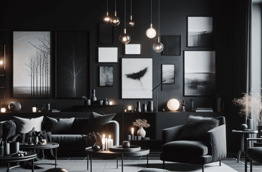 Oscura Elegancia: Innovación en el Estilo Nórdico con Paredes Negras