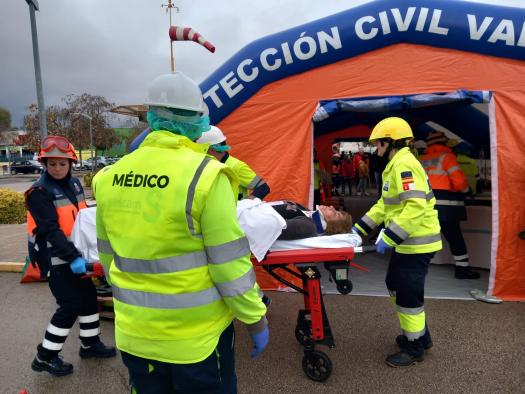 Profesionales sanitarios de Valdepeñas realizan simulacro de accidente múltiple para entrenar en soporte vital inmediato