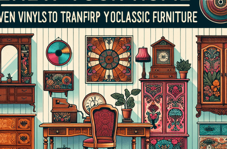 Renueva Tu Hogar: Siete Vinilos para Transformar tus Muebles Clásicos