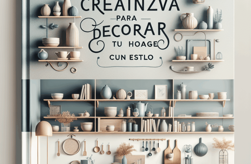 Soluciones Creativas para Organizar y Decorar tu Hogar con Estilo