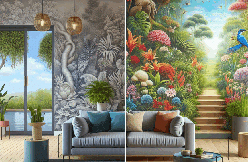 Transforma Tu Hogar: Crea Oasis Naturales con Murales y Papel Pintado