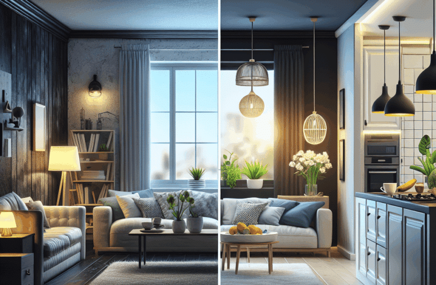 Metamorfosis Luminosa: De Salón Sombrío a Espacio Moderno y Acogedor con Cocina Integrada