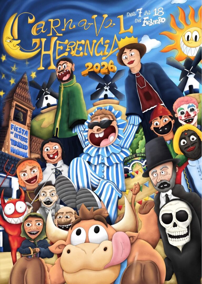 Herencia abre su Carnaval con lleno absoluto en el Palacio renovado y un pregón cercano de Jorge González