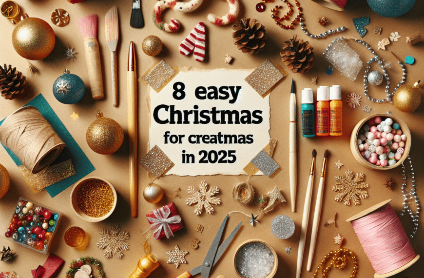 8 Ideas Creativas para Manualidades de Navidad 2025