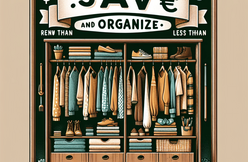 Ahorra y Organiza: Renueva Tu Armario Por Menos de 5 Euros