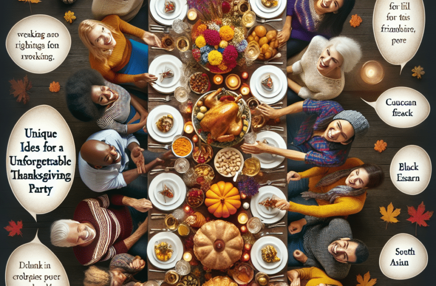 Celebrando la Amistad: Ideas Únicas para una Fiesta de Acción de Gracias Inolvidable