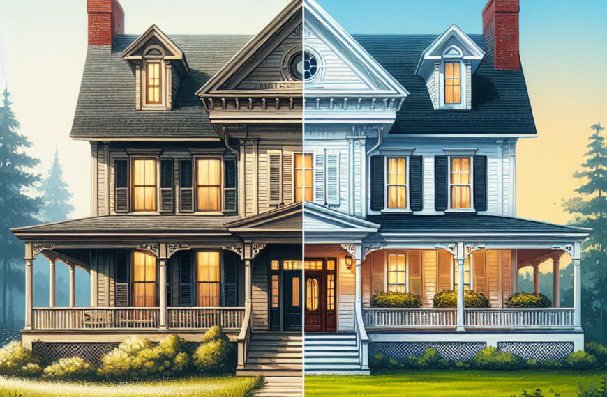 Fusionando Épocas: Casa Colonial Moderna vs. Casa Americana Tradicional