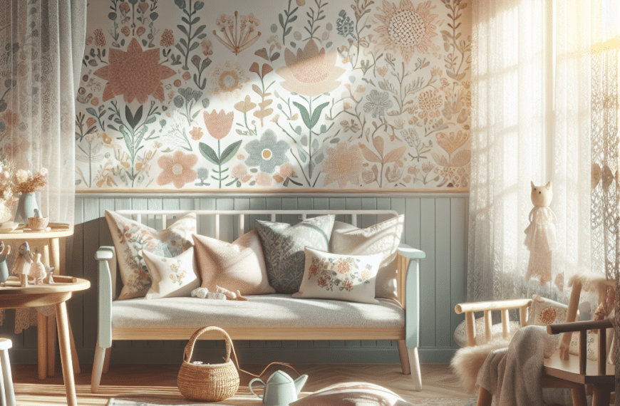Crea un Santuario Infantil: Un Espacio Nórdico Floral que Inspira Alegría y Calidez