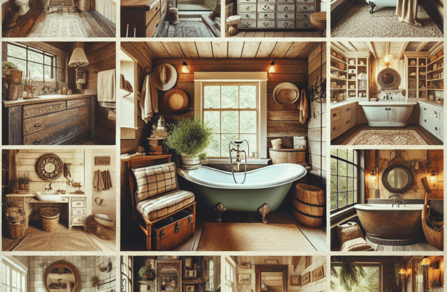 24 Increíbles Baños Rústicos que Te Encantarán