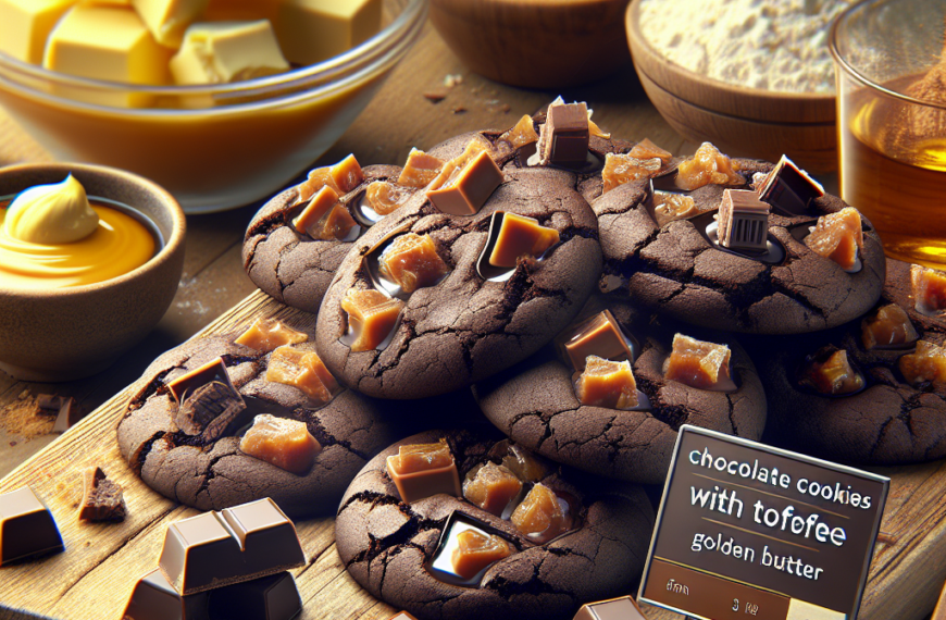 Galletas de Chocolate con Toffee y Mantequilla Dorada: Un Manjar Irresistible