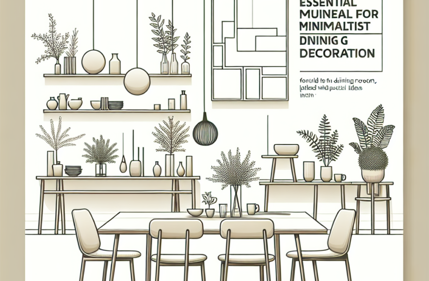 Guía Definitiva para Diseñar Comedores Minimalistas: Inspiración y Consejos Útiles