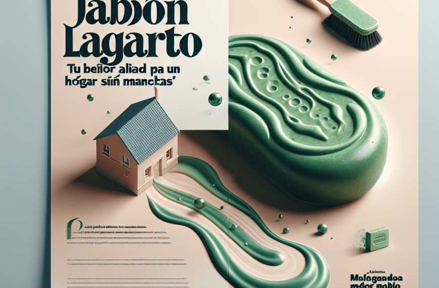 Jabón Lagarto: Tu Mejor Aliado para un Hogar Sin Manchas