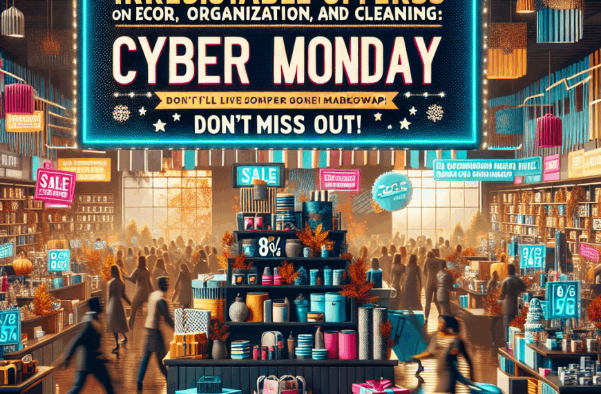 Ofertas Irresistibles en Decoración, Organización y Limpieza este Cyber Monday: ¡No Te lo Pierdas!