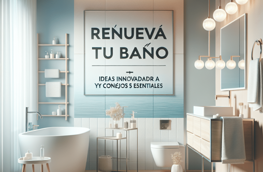 Renueva Tu Baño: Ideas Innovadoras y Consejos Esenciales