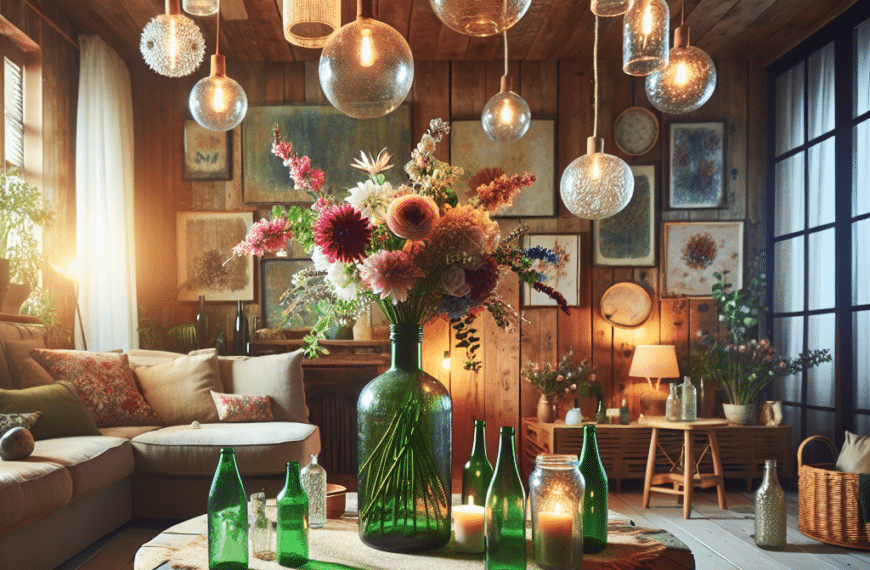 Renueva Tu Hogar: Ideas Creativas con Botellas de Vidrio Recicladas para una Decoración Única