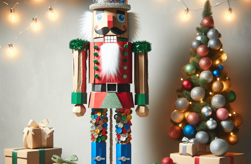 Transforma Materiales Reciclados en un Impresionante Cascanueces de Navidad