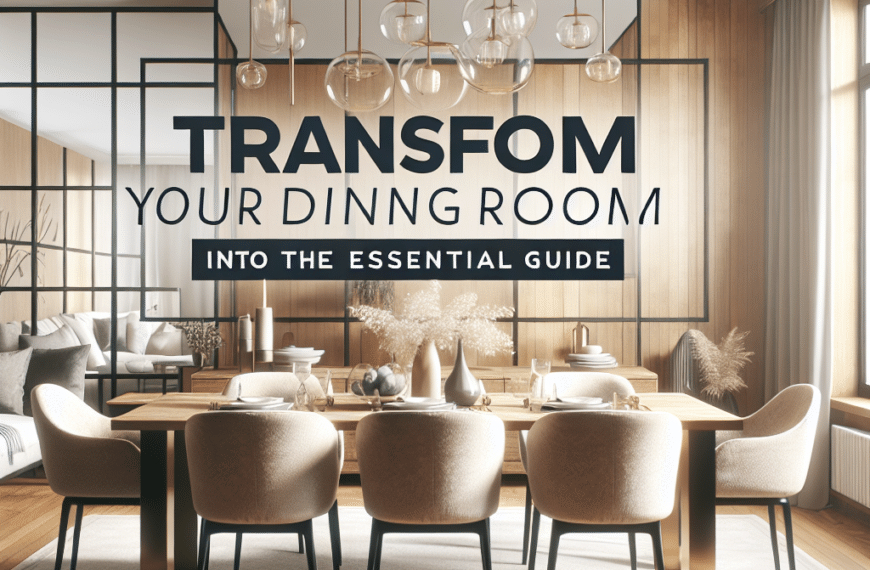 Transforma Tu Comedor en un Espacio Moderno y Elegante: La Guía Esencial