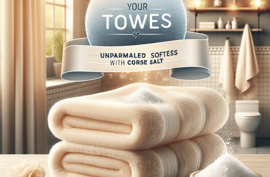 Transforma Tus Toallas: El Secreto del Sal Gruesa para Lograr una Suavidad Inigualable