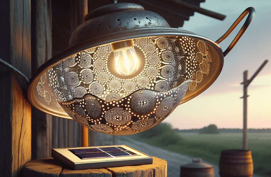 Transforma un Antiguo Colador en una Elegante Lámpara Solar