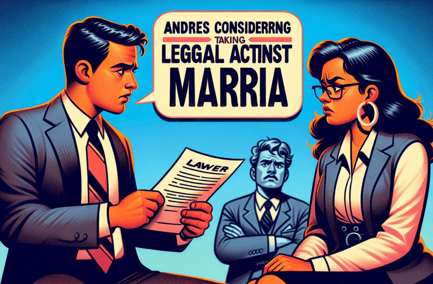 Andrés considera tomar acciones legales contra María