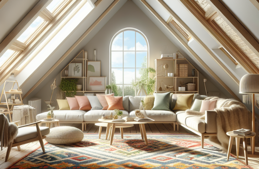 Ático Nórdico: Maestría en Espacios con Color y Luz