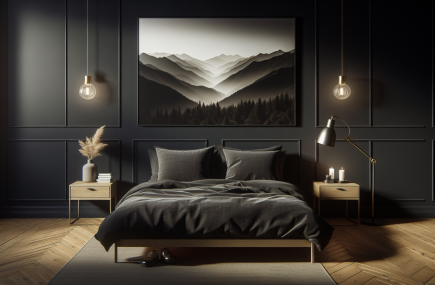 Atrévete con la Elegancia: Paredes Oscuras para un Dormitorio Sofisticado