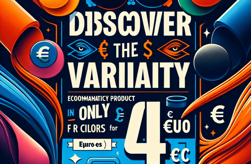 Descubre la Variedad: Producto Económico en Cuatro Colores por Solo 4 Euros