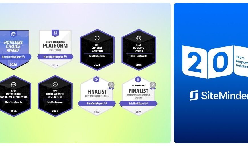 SiteMinder Festeja 20 Años de Éxito y Galardones en los HotelTechAwards 2026