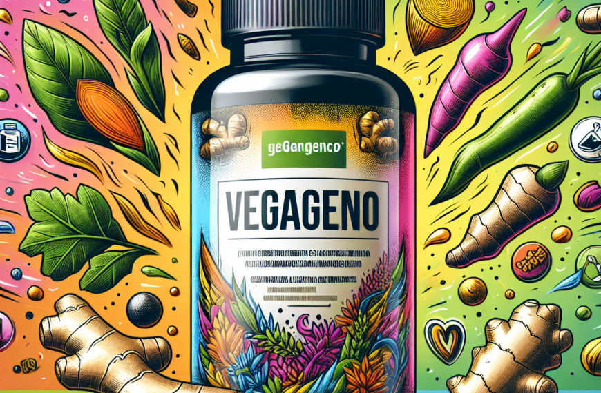 Vegageno: Potente Fórmula de Cúrcuma, Jengibre y Pimienta Negra con Probióticos y Prebióticos