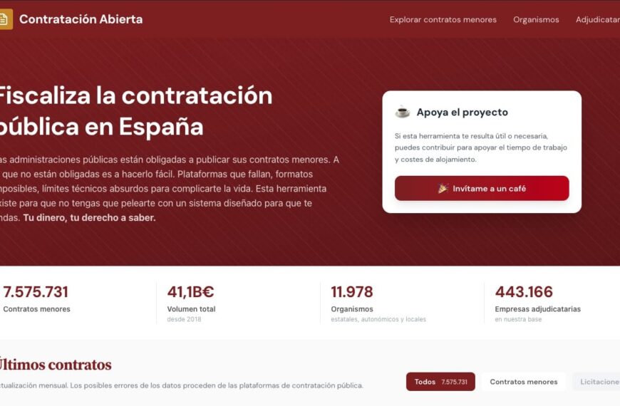 Contratación Abierta: La Plataforma que Organiza Millones de Contratos Menores y Promueve la Transparencia Ciudadana