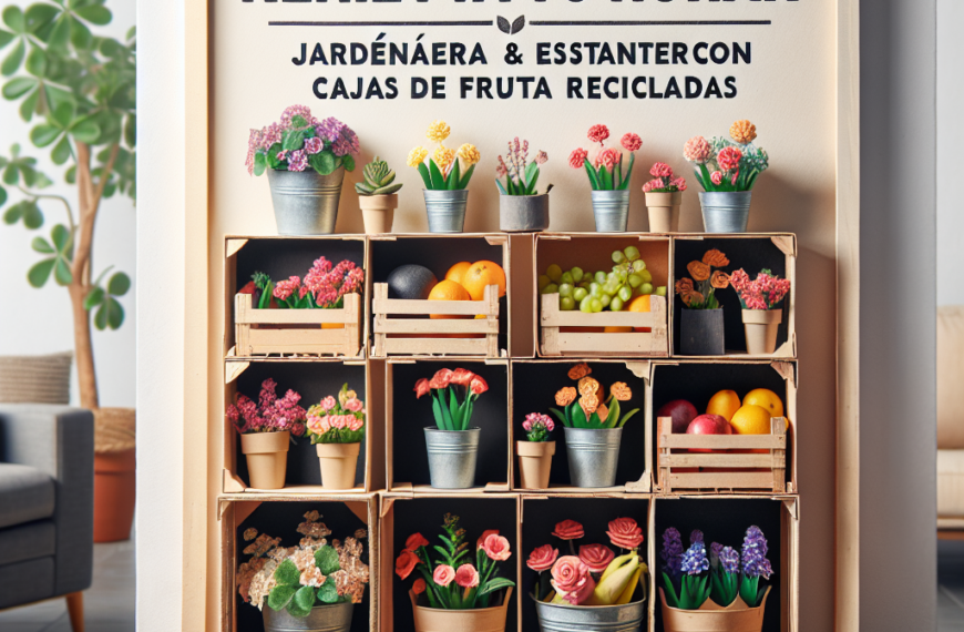 Renueva tu Hogar: Jardineras y Estanterías con Cajas de Fruta Recicladas